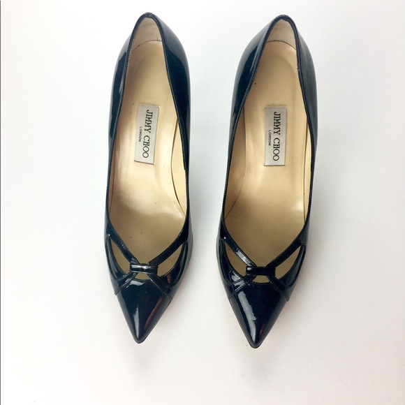 Jimmy Choo Shoes - Jimmy Choo Black Patent Leather Heels Size 41.5